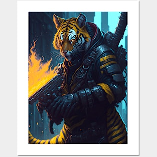 Tiger's Techno Inferno Posters and Art